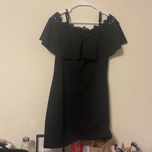 Black off shoulder dress